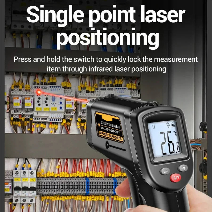 Infrared Thermometer Contactless Instant Read Backlit LCD