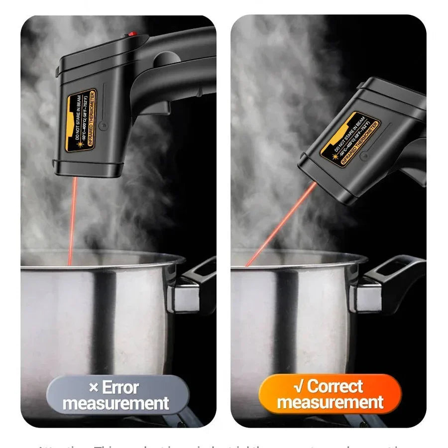 Infrared Thermometer Contactless Instant Read Backlit LCD