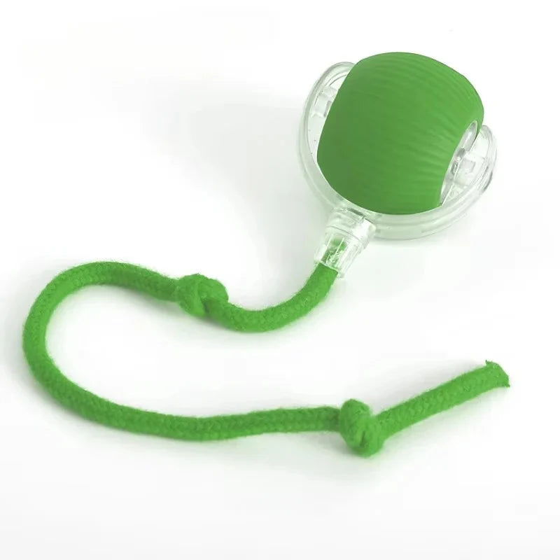 Interactive Cat Toy Automatic Rolling Faux Fur Tail