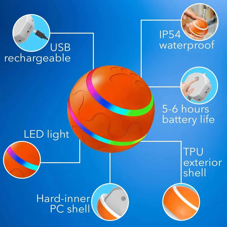 Interactive Dog Ball Motion-Activated LED Remote Control