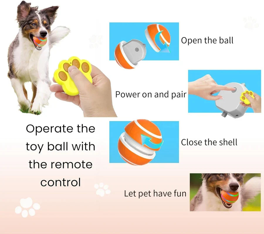 Interactive Dog Ball Motion-Activated LED Remote Control