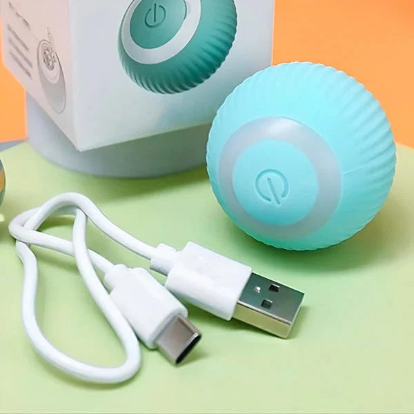 Interactive Pet Ball Self-Rolling USB Rechargeable Soft Surface