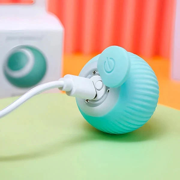 Interactive Pet Ball Self-Rolling USB Rechargeable Soft Surface