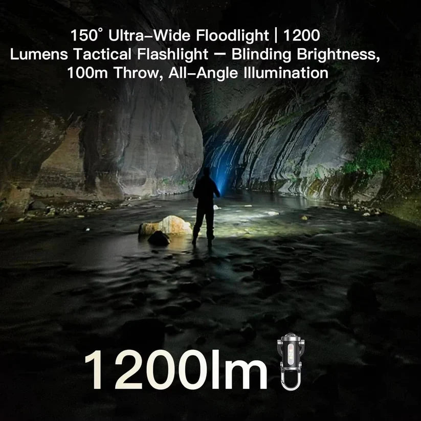 Keychain Flashlight Rechargeable COB & LED 8-Hour