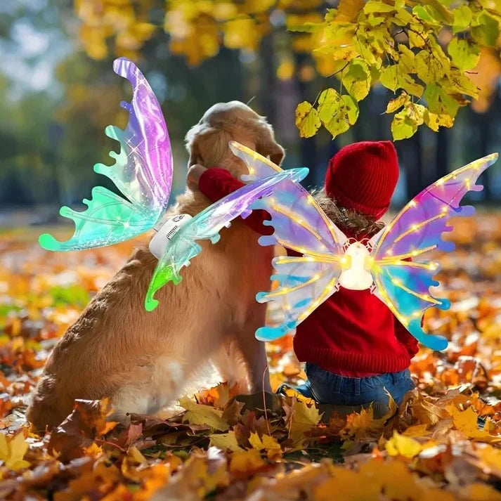 Kids Fairy Wings Motorized Flapping & Light Effects