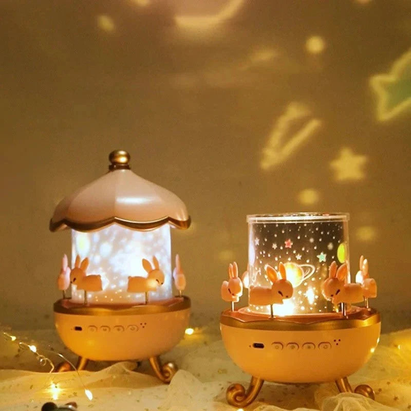 Kids Night Projector Rotating 12 Themes Rechargeable Wireless Speaker