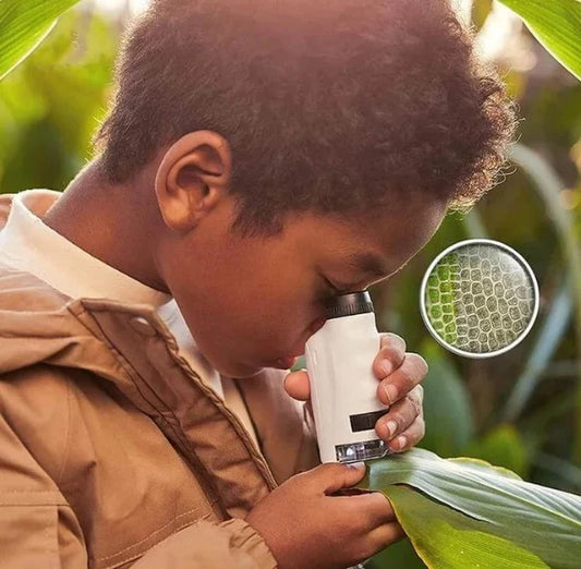 Kids Pocket Microscope 60X to 120X LED & Pocket-Sized