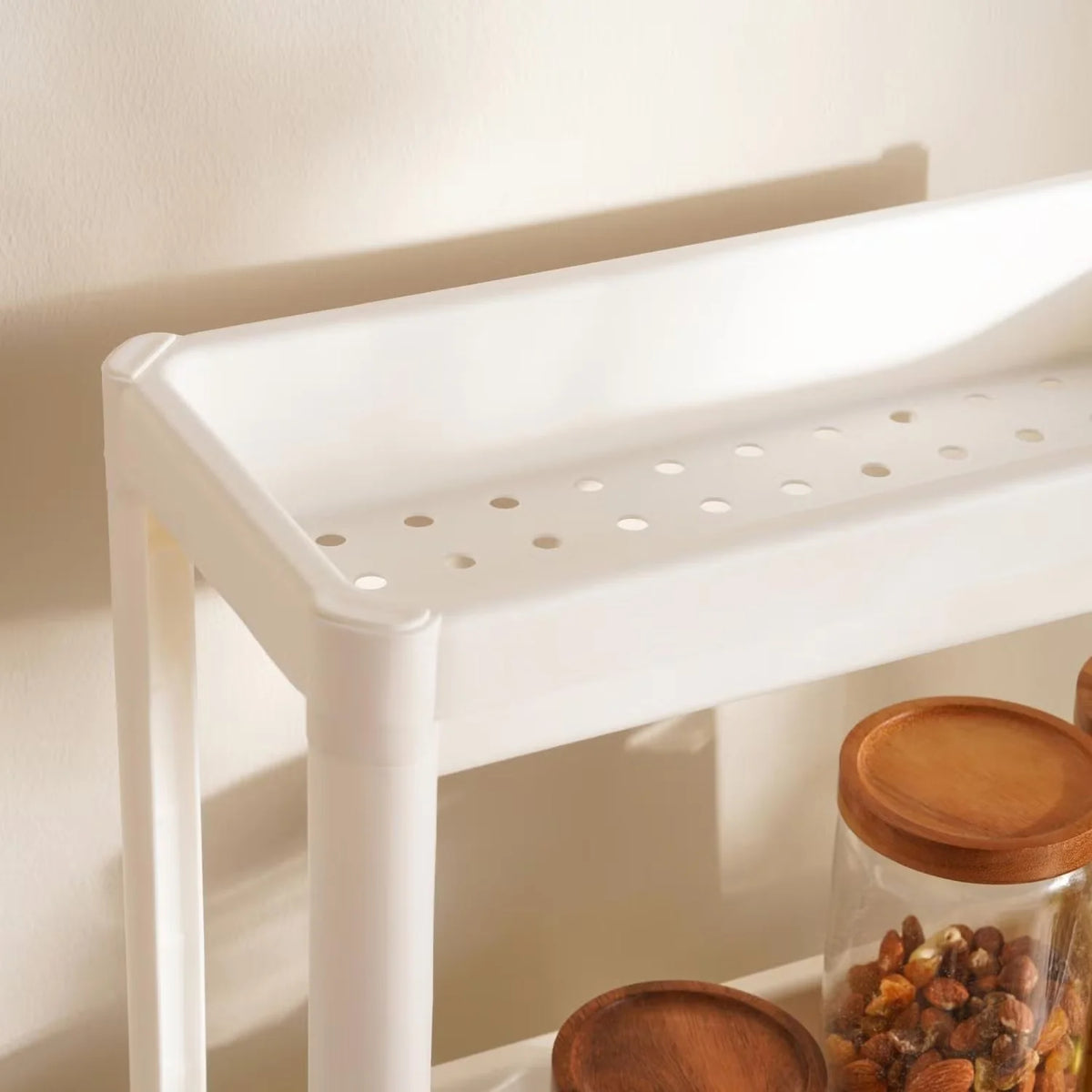 Kitchen Storage Rack 3-Tier Slim Smooth-Glide Wheels