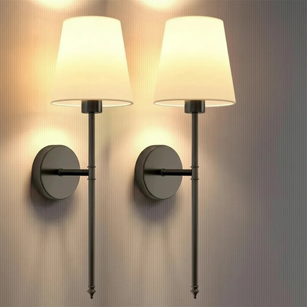 LED Wall Lamp Set Rechargeable Remote & Touch