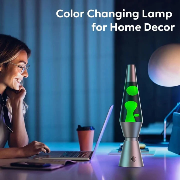 Lava Lamp Remote-Controlled 17-Color Cool-Touch Aluminum Base