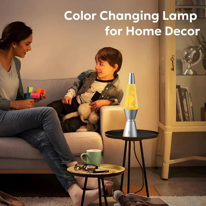 Lava Lamp Remote-Controlled 17-Color Cool-Touch Aluminum Base