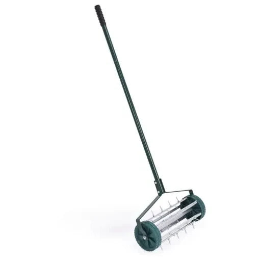 Lawn Aerator 18 Inch Steel Spike Roller Ergonomic Handle
