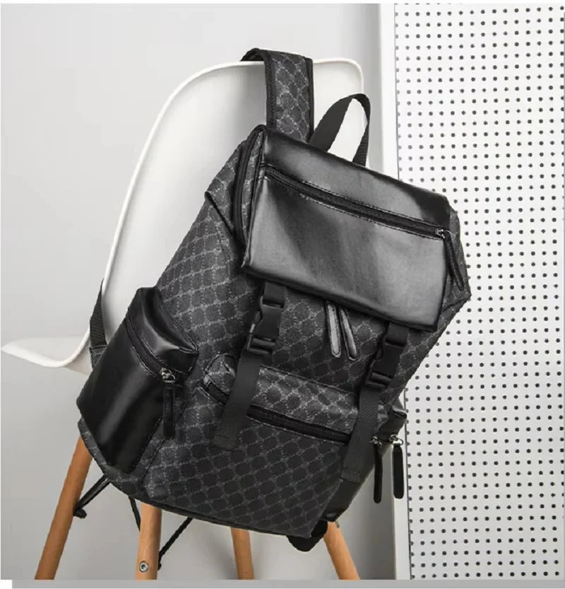 Leather Backpack Fits 15-Inch Laptop Padded Straps