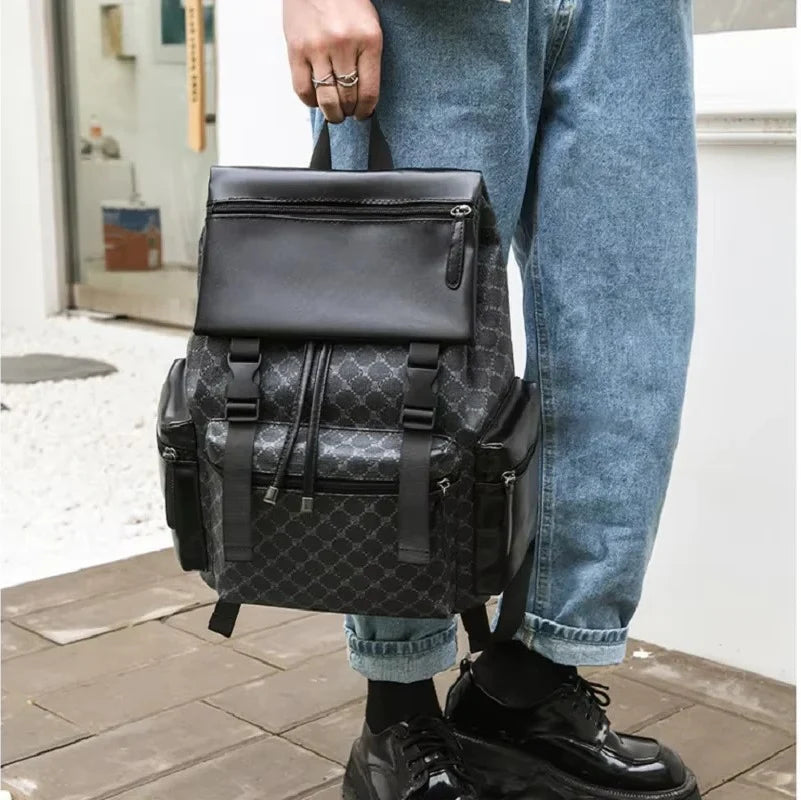 Leather Backpack Fits 15-Inch Laptop Padded Straps