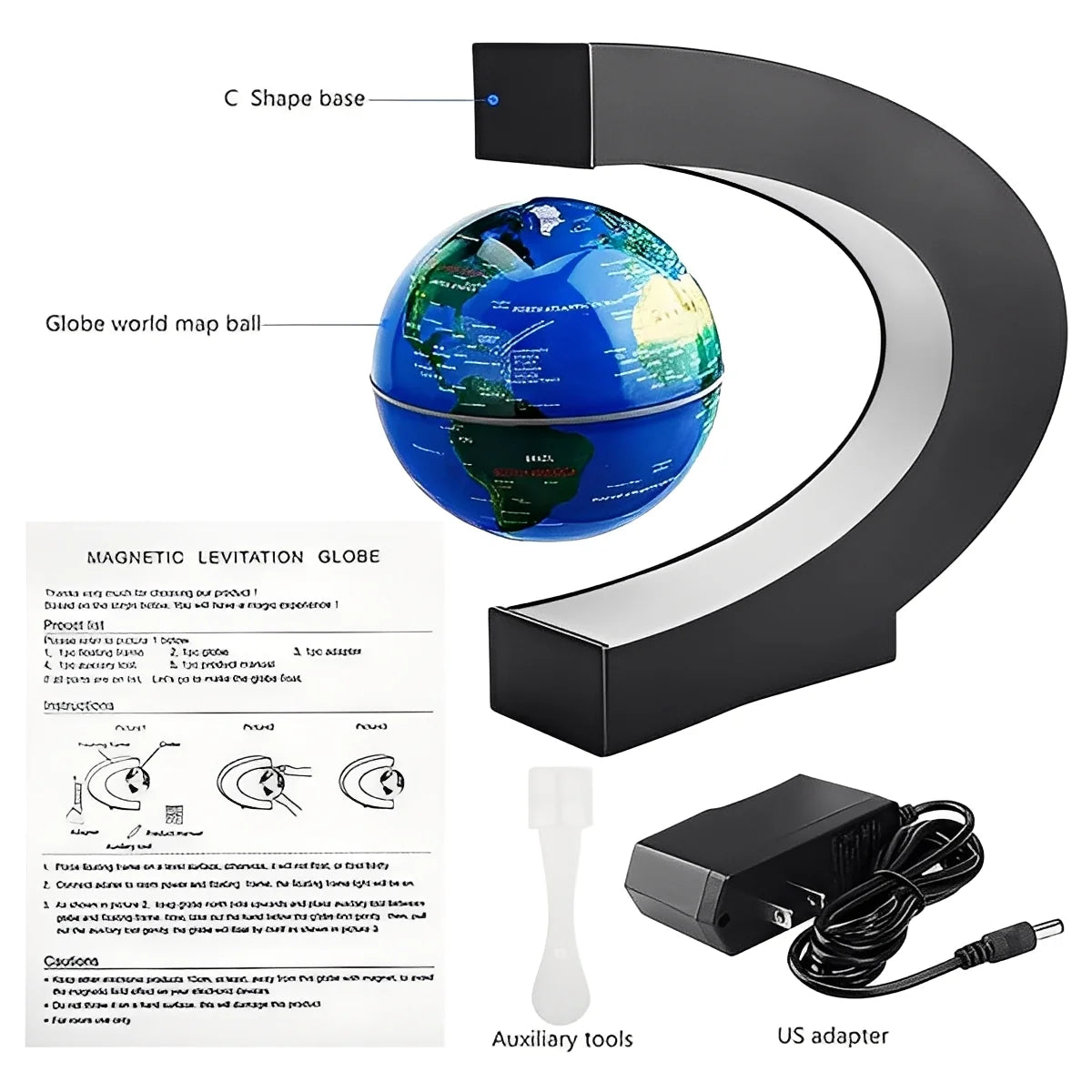 Levitating Desk Globe Magnetic Levitation LED 3.5 Inch