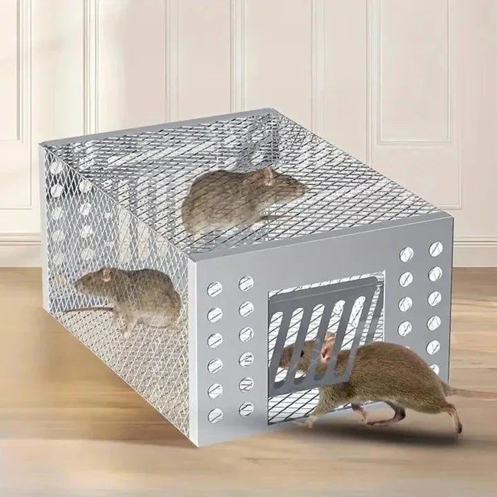 Live Capture Rodent Cage Iron One Way Sliding Door