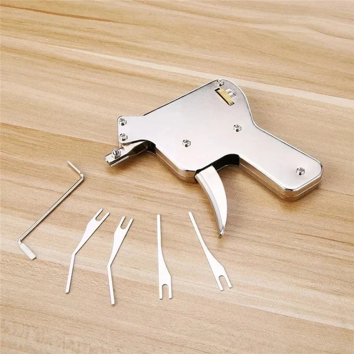 Lock Pick Gun Semi-Automatic Spring-Loaded Stainless Steel