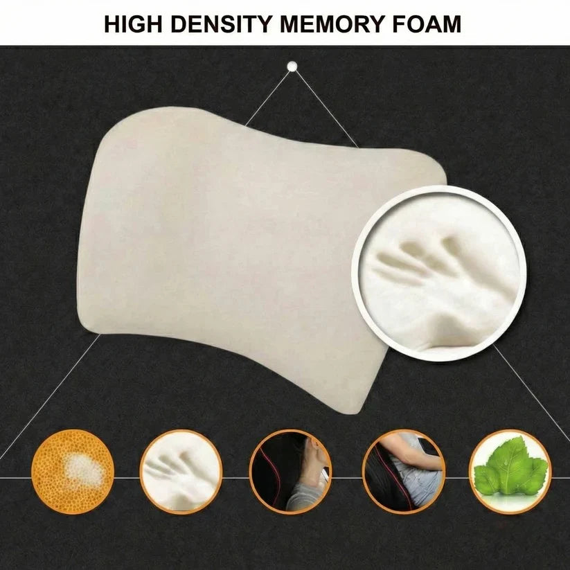 Lumbar & Neck Pillow High-Density Memory Foam