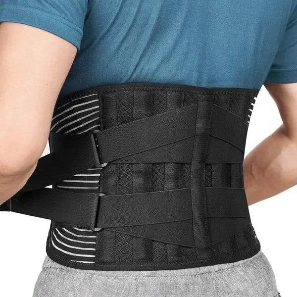 Lumbar Support Belt Dual Adjustable Straps Memory Stays