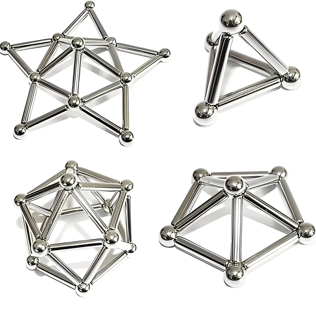 Magnetic Building Set 63-Piece Tin Box