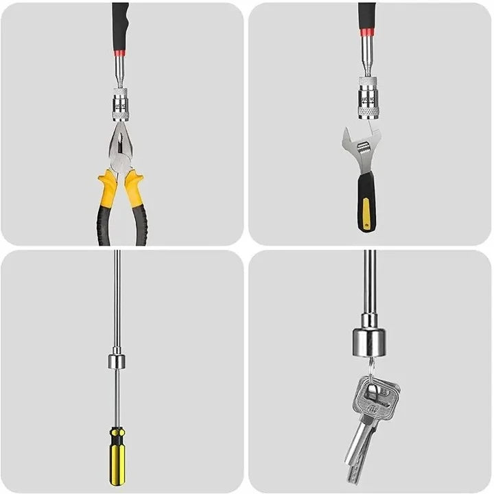 Magnetic Pickup Tool Telescopic 33 Inch Built-In LED