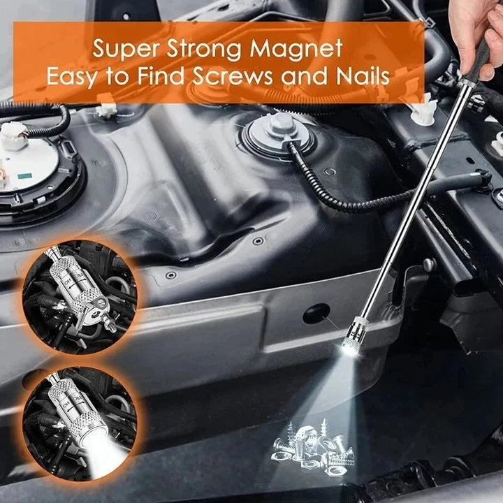Magnetic Pickup Tool Telescopic 33 Inch Built-In LED