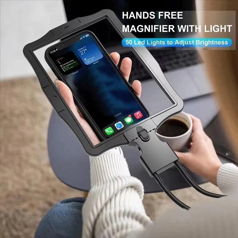 Magnifying Glass 3X Magnification LED Lights & Adjustable Arm