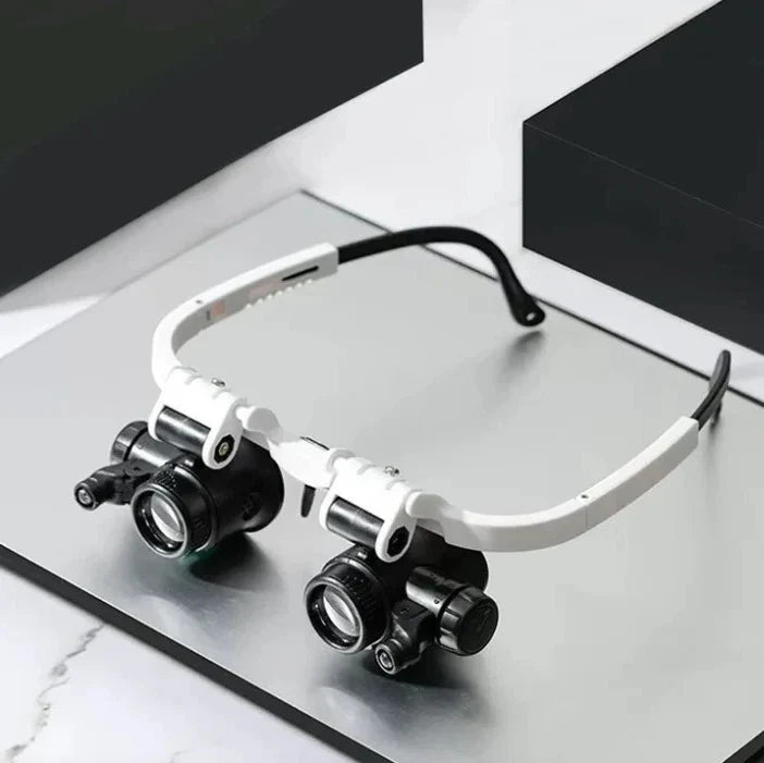 Magnifying Glasses Hands-Free Interchangeable Lenses & LED Lights
