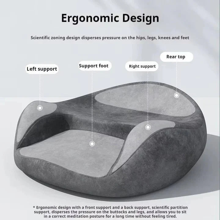 Meditation Cushion Memory Foam & Non-Slip Base