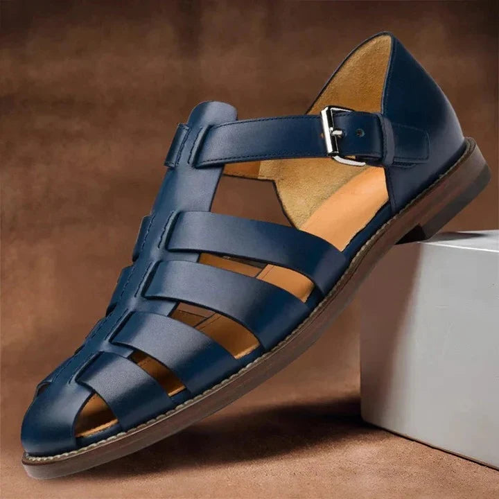 Men's Sandals Adjustable Buckle Straps & Structured Footbed