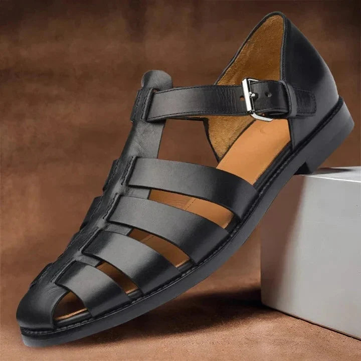 Men's Sandals Adjustable Buckle Straps & Structured Footbed