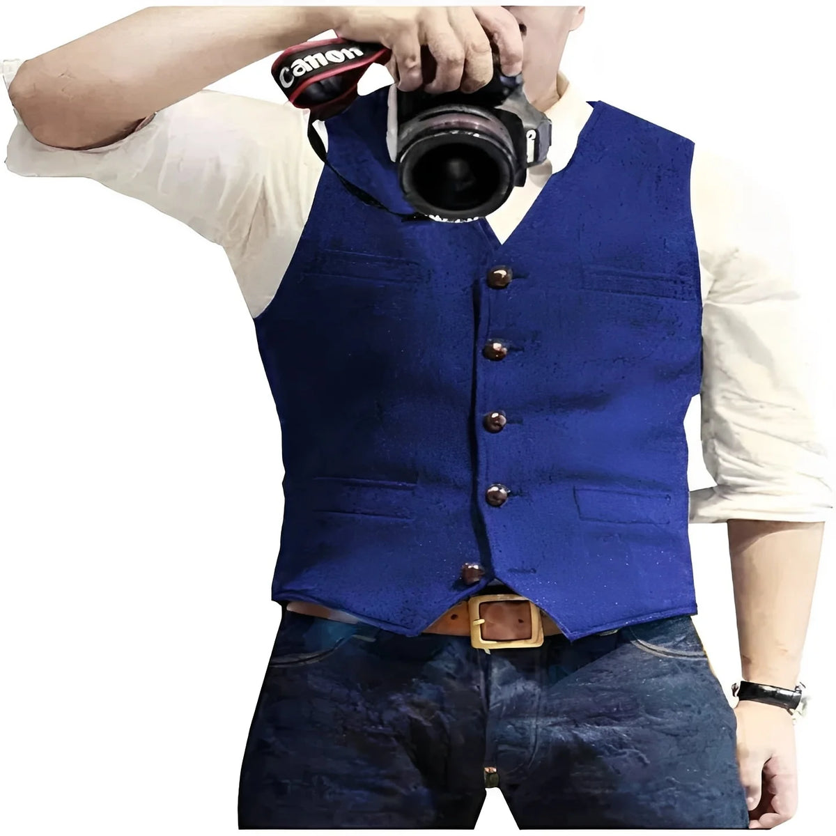 Men's Vest Sleeveless Mid-Weight Wrinkle & Pill-Resistant