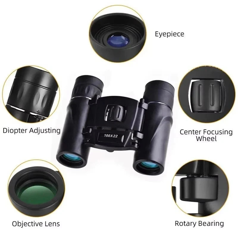 Mini Pocket Binoculars 100x Magnification Fully Multi-Coated