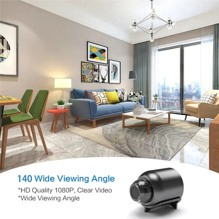 Mini WiFi Security Camera 1080P Night Vision Motion Alerts