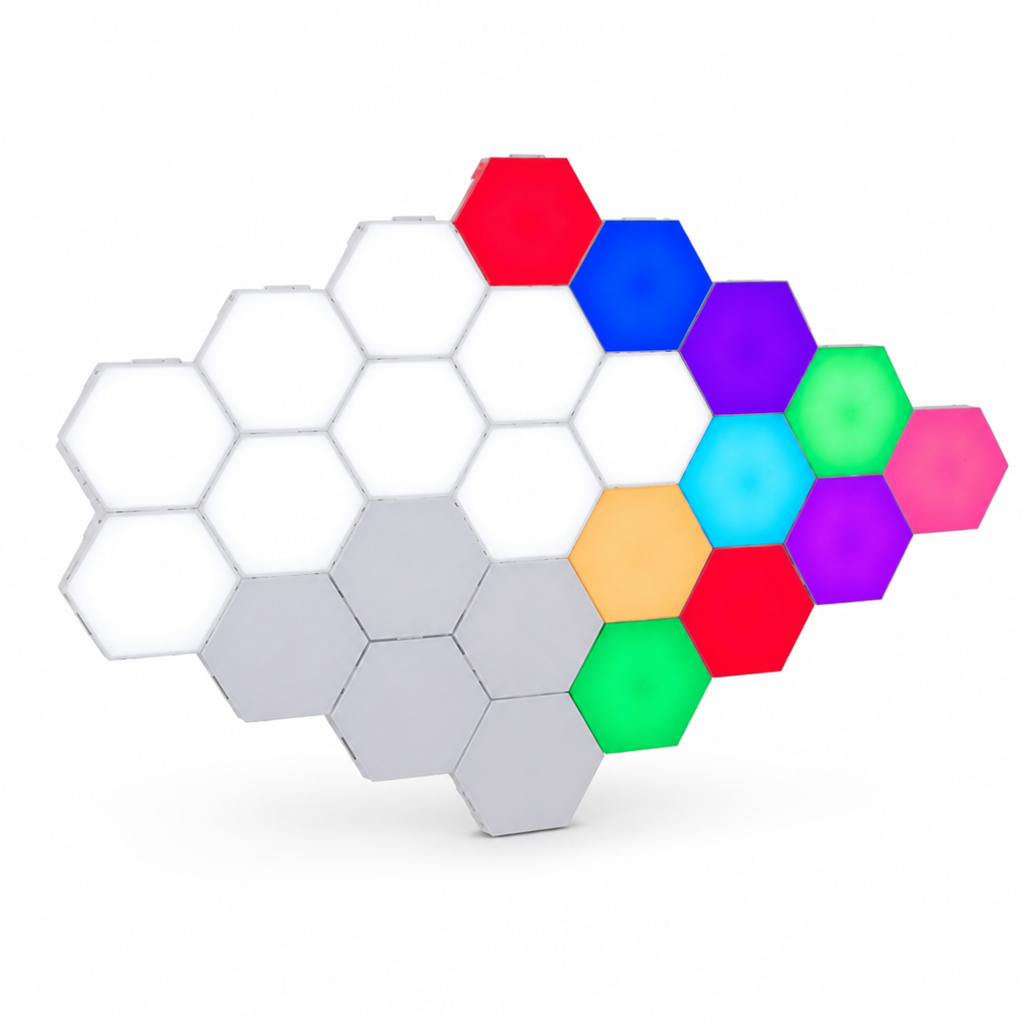 Modular Touch Responsive RGB Hexagonal LED Panels With Remote