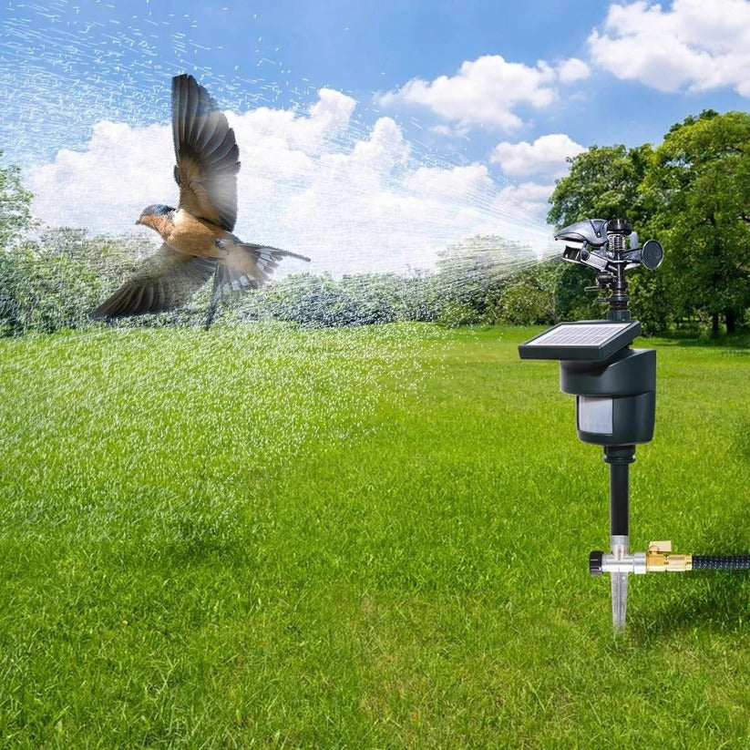 Motion-Activated Sprinkler Solar-Powered 30 Ft Range