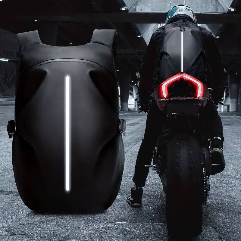 Motorcycle Backpack Wide Helmet Opening Padded Laptop Sleeve