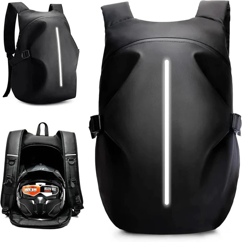 Motorcycle Backpack Wide Helmet Opening Padded Laptop Sleeve