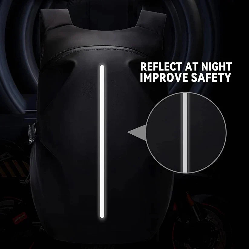 Motorcycle Backpack Wide Helmet Opening Padded Laptop Sleeve