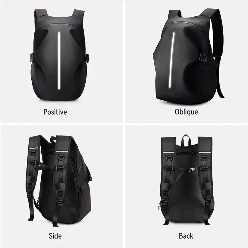 Motorcycle Backpack Wide Helmet Opening Padded Laptop Sleeve