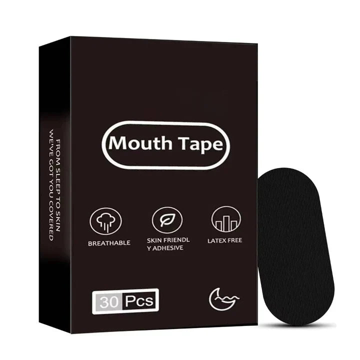 Mouth Tape Breathable Bamboo Charcoal Gentle Adhesive 30 Pack
