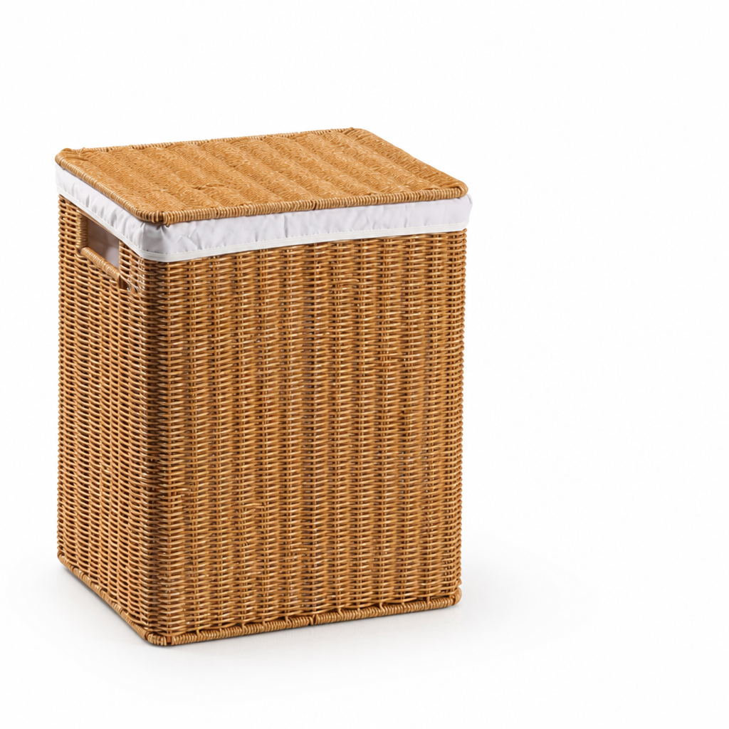 Natural Woven Storage Chest (Removable Liner & Integrated Handles)