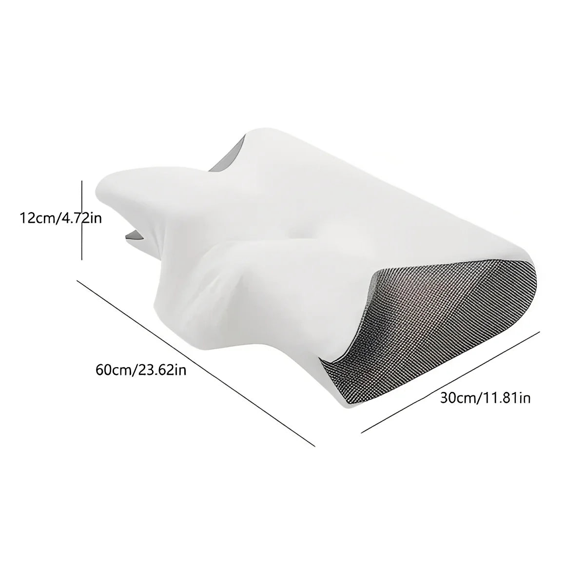 Neck Pillow Contoured Butterfly Memory Foam & Breathable Cover