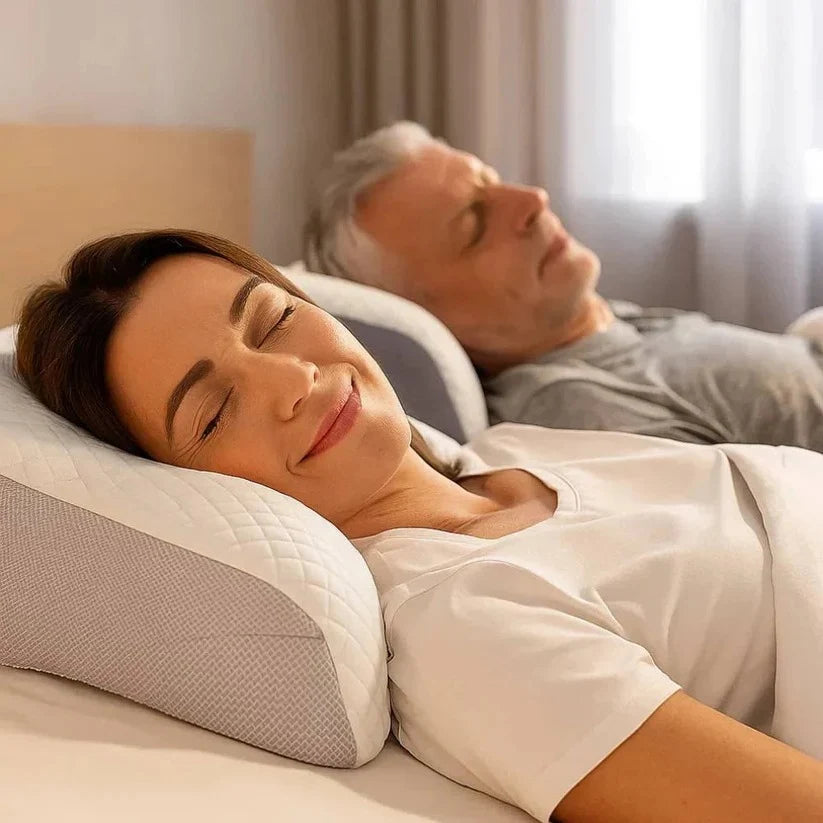 Neck Support Pillow Contoured Memory Foam Washable Cover