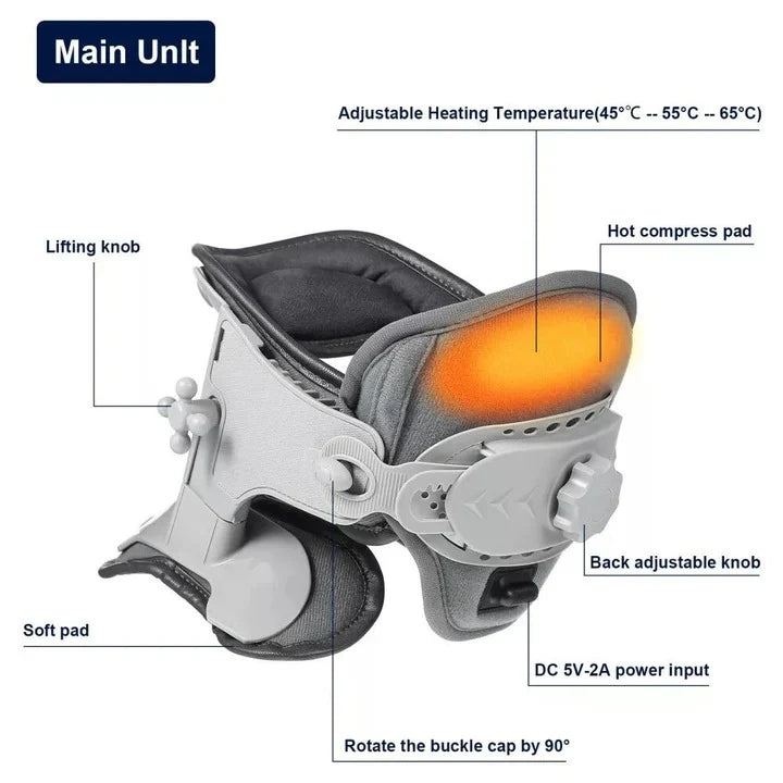 Neck Traction Device Adjustable Airbags & USB Heated