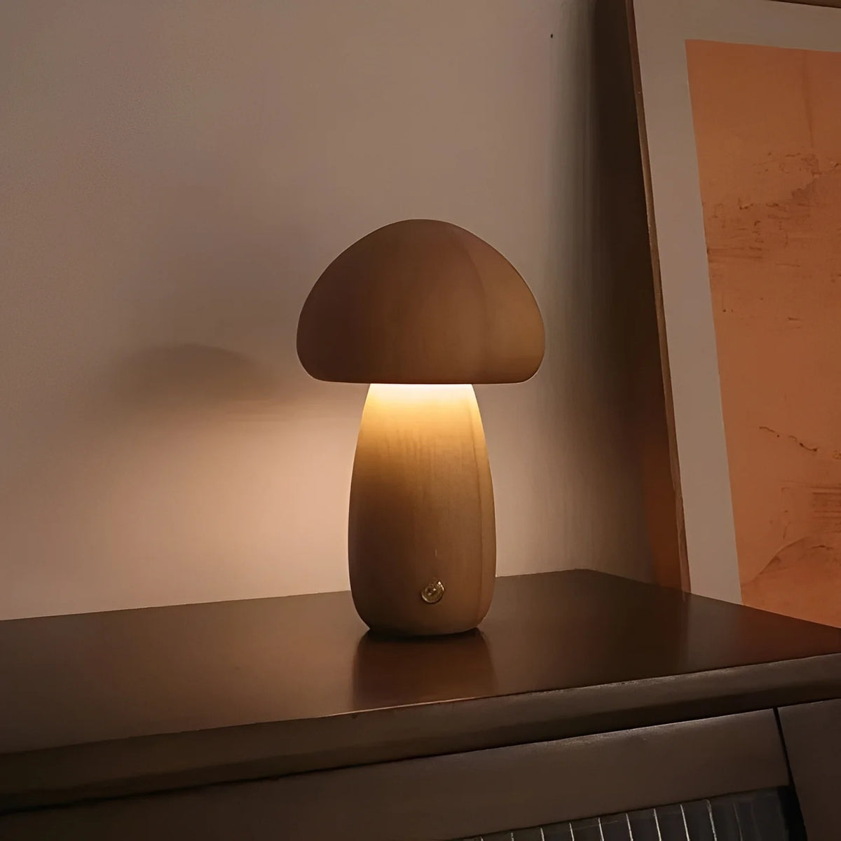Night Light Touch Dimming & Rechargeable Beech Wood