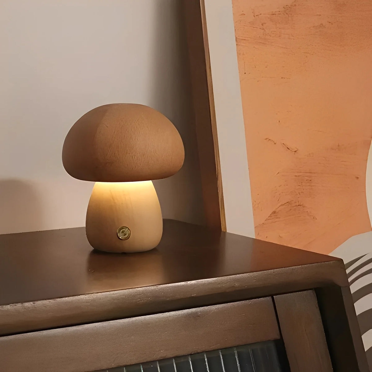 Night Light Touch Dimming & Rechargeable Beech Wood