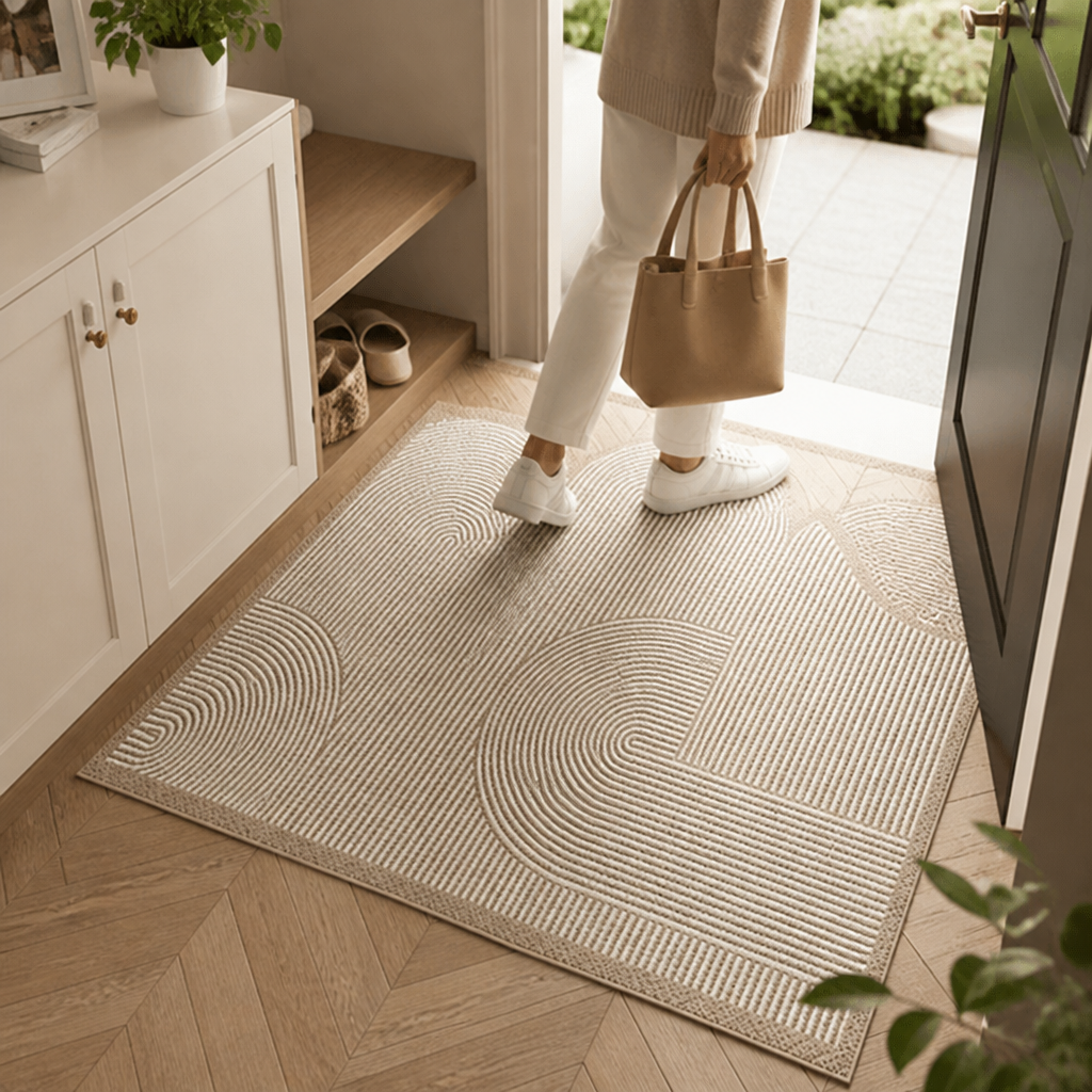 Non-Slip Textured Entrance Mat (Washable, Quick-Drying)