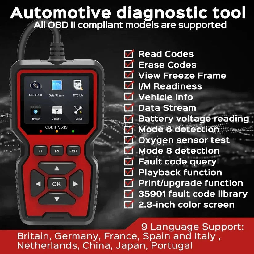 OBD2 Scanner Live Data & Freeze Frame 1996 And Newer