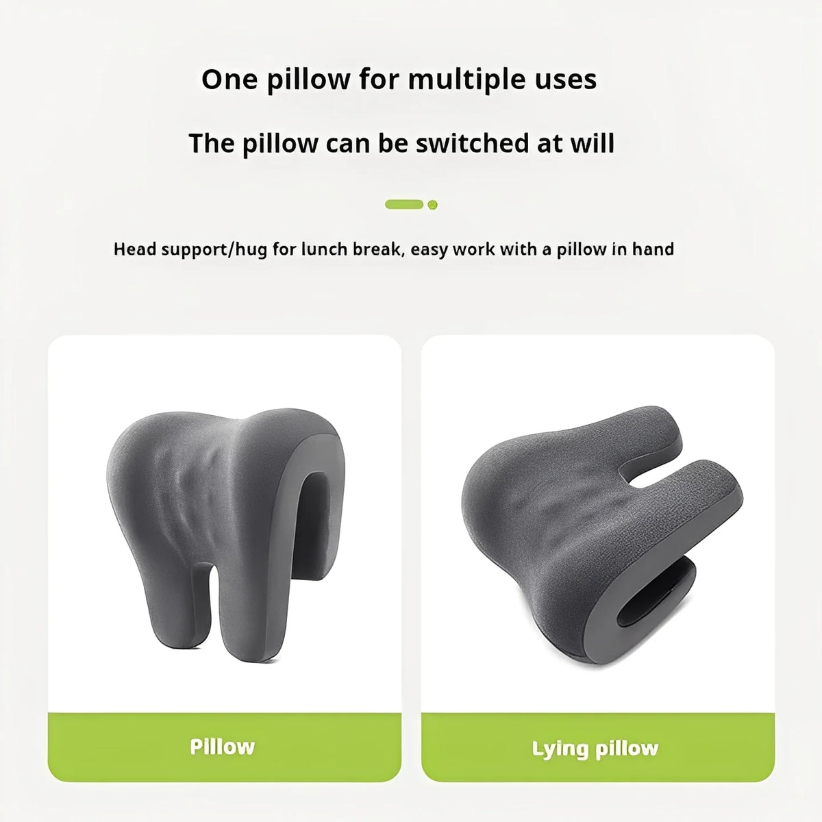 Office Chair Headrest Pillow Memory Foam Removable Velvet Cover